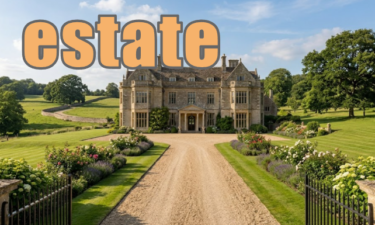 【語源も分かって、忘れない】英単語「estate」の意味と使い方・覚え方・文法解説【e-(外に)+sta(立つ)=社会的な地位と財産】