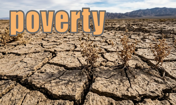 poverty 土壌の不毛のイメージ図