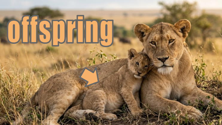 offspring ライオンの親子のイメージ図