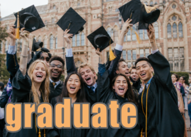 【語源も分かって、忘れない】英単語「graduate」の意味と使い方・覚え方・文法解説【grad(ステップ)+uate(〜にする)=段階を完了する】