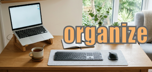 organize 整理整頓された机のイメージ図