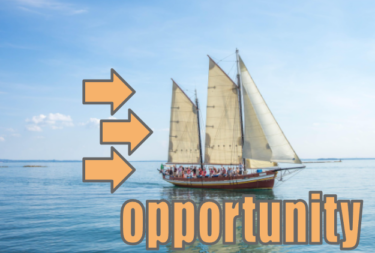 【語源も分かって、忘れない】英単語「opportunity」の意味と使い方・覚え方・文法解説【op-(〜に向かって)+port(港)=港に向かう追い風】