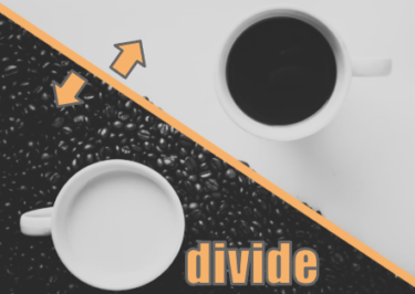 【語源も分かって、忘れない】英単語「divide」の意味と使い方・覚え方・文法解説【di-(離れて)+vide(分ける)=境界線を引いて切り分ける】