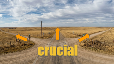 【語源も分かって、忘れない】英単語「crucial」の意味と覚え方・使い方・文法解説【cruci-(十字)+-al(性質)＝運命を決める極めて重大な十字路（分かれ道）にある】