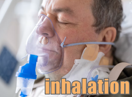 inhalation 吸入器を使用する人のイメージ図