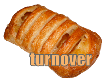 【語源も分かって、忘れない】英単語「turnover」の意味と使い方・覚え方・文法解説【turn(ひっくり返す)+over(超えて)＝ぐるっと1回転して入れ替わる】