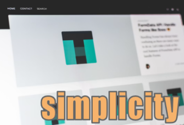 simplicity　シンプルなデザインのウェブサイト　イメージ図