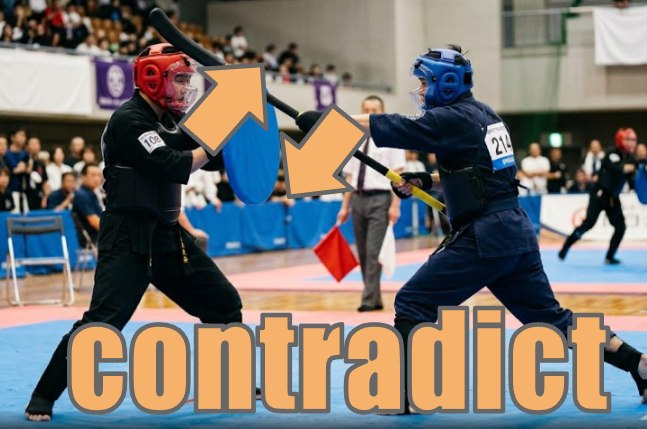 contradict イメージ図