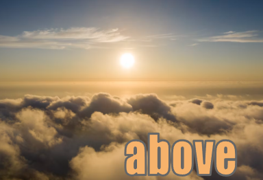 above 地平線より上に昇った太陽