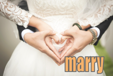 【語源も分かる】英単語「marry」の意味と使い方・覚え方・文法解説【marier(結婚させる)＝家族として迎え入れる】