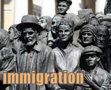 immigration 移民の彫像 イメージ図